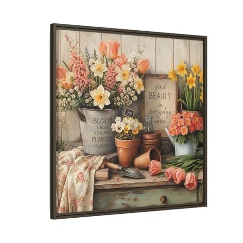 Tableau de salon pour habiller un mur vide au-dessus du canapé avec une toile pastel