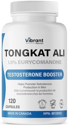 New BONUS SIZE HIGH POTENCY Tongkat Ali Supplement For Men, 400mg (2 Capsules), Men's Health Support, Testosterone Booster, Longjack Eurycoma Longifolia, Made in Canada, 120 Capsules