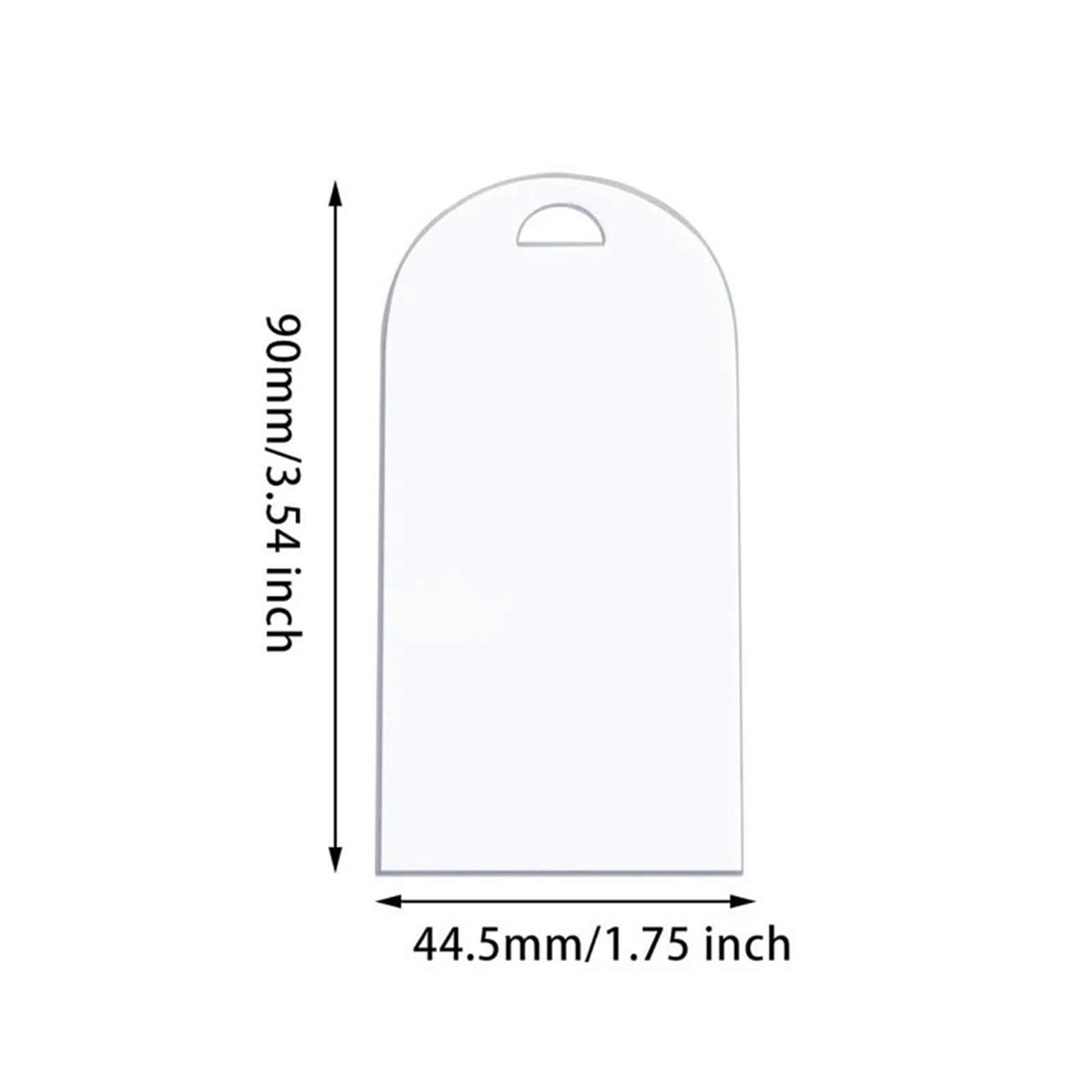 Platzkarten aus Acryl, blanko, gewölbt, für Hochzeiten, mattiert und transparent, 40 Stück