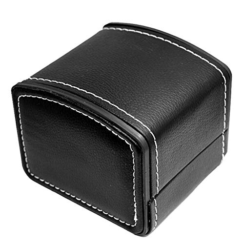 Balight Boîte de rangement à rabat style simple en cuir PU avec coussin amovible pour ranger des bijoux Cover