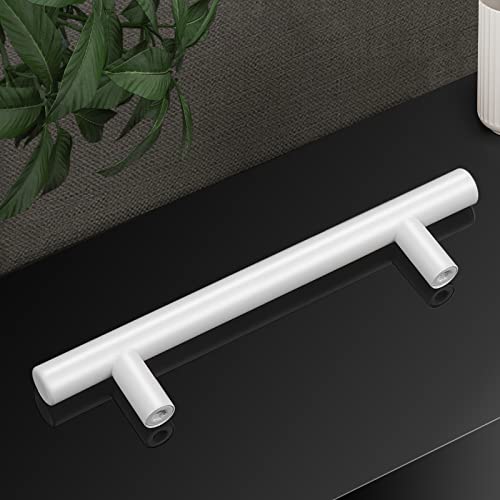 Probrico 25 Pack| Modern Kitchen Handle Pull Cabinet Drawer T Bar Knobs And Pull Handles White - 3-3/4" Hole Centers #TOP4