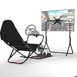 Personalización ergonómica: ajusta el ángulo de la rueda de la cabina del simulador de carreras, la distancia del pedal, la posición del cambio y la altura de la silla. La flexibilidad del soporte complementa tu postura de conducción perfecta.