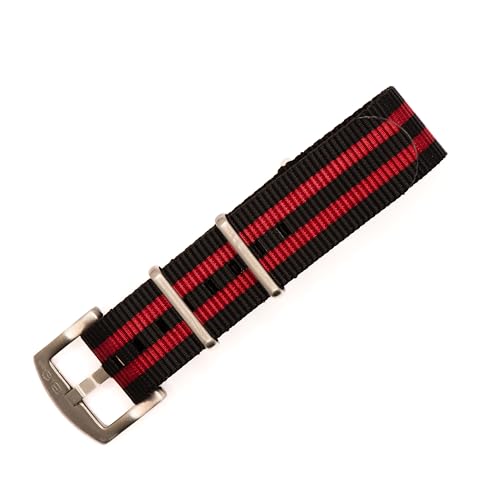Image of BluShark - Original Collection Military-Style Waterproof Watch Strap, Fits All Timepiece Brands, Durable Nylon Wristwatch Accessories with Stainless Steel Buckle - 18mm, 20mm, 22mm & 24mm Watch Bands