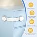 SAFELON 6 PCS Child Safety Locks, Cupboards Straps Locks, Baby Safety Drawer Locks, Childproof Locks for Cabinets, Kitchen, Toilets, Cupboard, Easy Install, No Tools Needed (White)