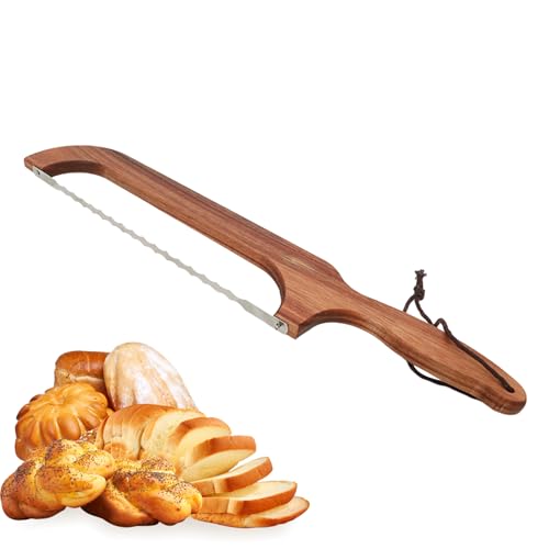 Couteau à outils de coupe Sauerig avec manche en bois, lame artisanale rustique | Archbars pour toasts, assiettes sandwich épaisses, pâtisseries quotidiennes, classiques, compactes, familiales, main
