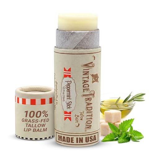 Vintage Tradition Peppermint Grass-Fed Tallow Lip Balm
