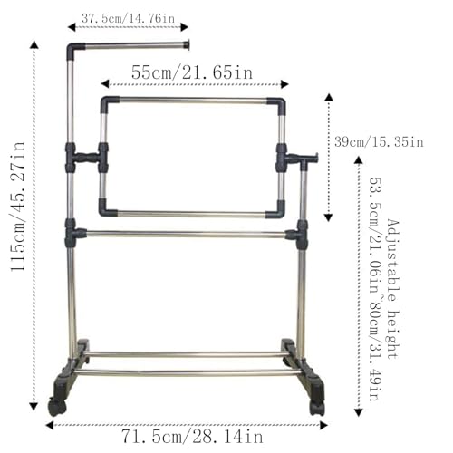 Support à broder réglable en acier avec fixation rotative stable - 8