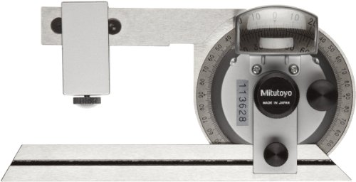 Mitutoyo 187-904, Universal Bevel Protractor, 6" Blade, 5 minute ...