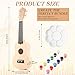 Boao DIY Guitar Kit 21 Inch Make Your Own Ukulele DIY Kit with Installation Tools Soprano Guitar Build Craft Unfinished Wooden Ukulele Crafts for Amateur Beginner(Round)