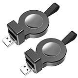 Trami Wireless Charger Compatible for Apple Watch 7,2 Pack Portable USB Magnetic iWatch Chargers Travel Cordless Charger Cable Cord Station Fast Charging for Apple Watch Series 7/6/5/4/3/2/1/SE