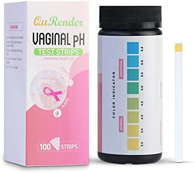 QuRender Vaginal Health PH 100 Test Strips, Feminine PH Test,Monitor Vaginal Intimate Health & Prevent Infection, Accurate Acidity & Alkalinity Balance, Prevent Infections at Home