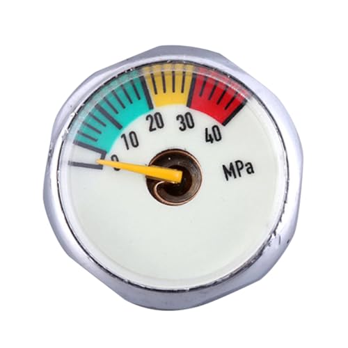 BUGUUYO Manómetro de Alta Presión M8 25 MM Pantalla Luminosa 40 Mpa para Extintores y Tanques de Oxígeno Barómetro de Presión Preciso y Duradero para Medición Nocturna