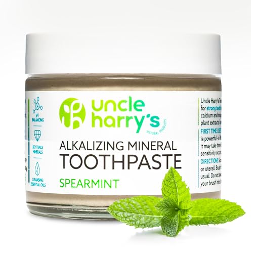 Uncle Harry's Spearmint Remineralizing Toothpaste | Natural Whitening Tooth Paste Freshens Breath &...