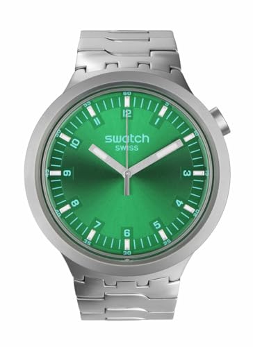 Swatch Big Bold Irony Unisex Watch Casual Polymer Green Automatic Waterproof Big Bold Irony Forest...