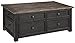 Signature Design by Ashley Tyler Creek Rustic Farmhouse Lift Top Coffee Table with Drawers, Brown & Black