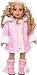 DreamWorld Collections - Cotton Candy - 3 Piece Outfit - Pink Parka With Hood, Ivory Dress and Pink Boots - Clothes Fits 18 Inch American Girl Doll (Doll Not Included)