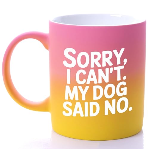 Taza de cerámica G MUGS 13oz color amarillo y rosa