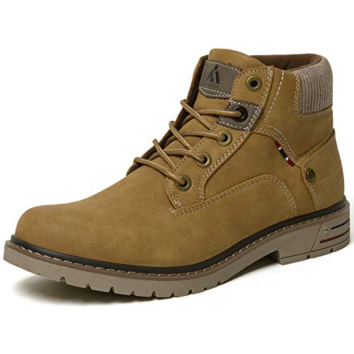 Mens Hiking Shoes Waterproof Hiking Boots Outdoor Boot Non Slip Trekking Boots Men Work Boots Water Resistant Walking Casual Boots Camel