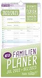 Familienplaner 2022/2023 mit 5 Spalten, 23 x 42 cm | Wandkalender für 18 Monate: Jul 22 - Dez 23 | Familienkalender Wandplaner: Ferientermine & viele Zusatzinfos | klimaneutral & nachhaltig