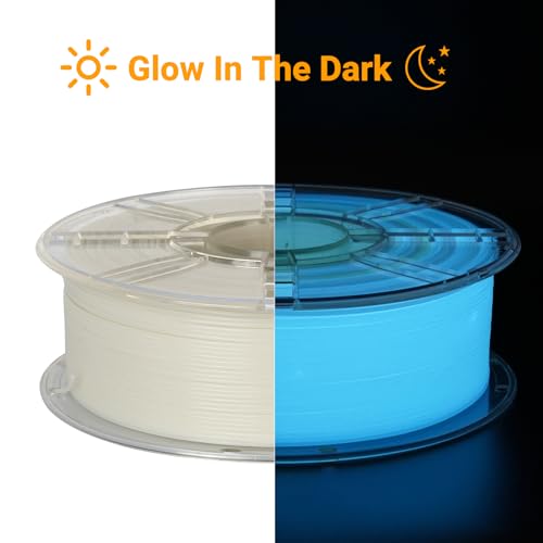 Image of Kingroon Glow in The Dark Rainbow PLA Color Change Filament 3D Printer Filament 1.75 1KG Multicolored PLA Luminous,Dimensional Accuracy + /- 0.03mm