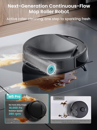 Image of Lefant M5 Pro Robot Vacuum and Mop, 18000Pa Suction, LiDAR Navigation, 120-Day Self-Emptying, Auto Mop Washing & Drying, PSD 2.0 Obstacle Avoidance, Supports 2.4G /5G WiFi