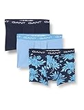 GANT Herren Dahlia Print Trunk 3-Pack Boxershorts, Marine, XL