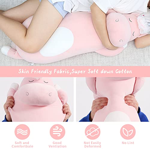 Morismos Big Unicorn Body Pillow, 36.2'' Plush Unicorn Stuffed Animal, Super Soft Unicorn Pillow For Girl Kid, Giant Stuffed Unicorn Plush Pillow For Christmas Birthday Valentine's Day, Pink #TOP2