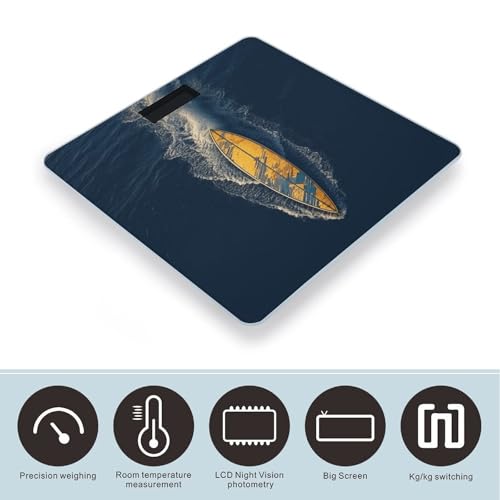 Báscula de baño digital con pantalla LCD y capacidad 400 lb miniatura 3