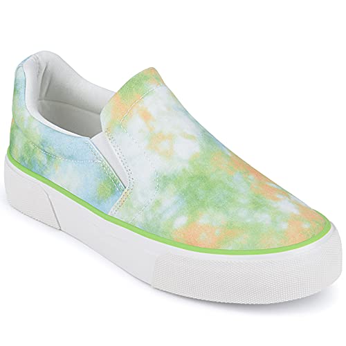Image of JENN ARDOR Womens Slip On Sneakers Perforated /Quilted Casual Shoes Fashion Walking Flats