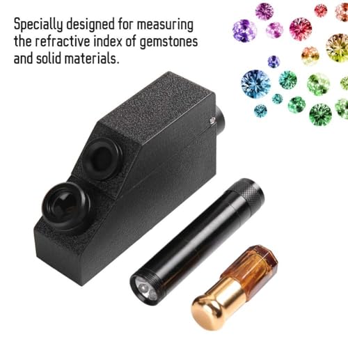 Kit de refractómetro profesional con aceite refractivo para identificar diamantes, moissanita y piedras preciosas
