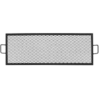 Sunnydaze Decor 40 Inch X-Marks Fire Pit Cooking Grate Outdoor Rectangle Steel BBQ Campfire Grill with Handles