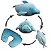 Yzakka Convertible Neck Pillow U Shaped Travel Pillow Stuffed Plush Toy Animal Dolphin