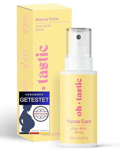 Regenerationsspray nach Geburt fürs Wochenbett Kühlendes Recovery Spray zur Pflege von Damm & Kaiserschnittnarbe Anwendbar auf Wochenbett Binden - ohtastic (75ml)
