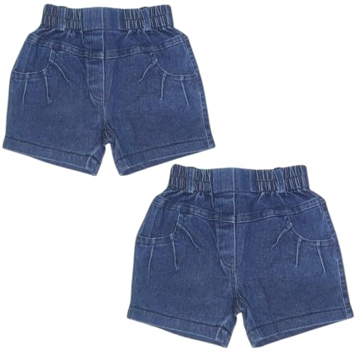 Unisex Denim Pants for Kids – Pack of 2 | Solid Blue Mid-Rise Jeans with Elastic Waist | Comfortable & Stylish for Boys & Girls-image-9