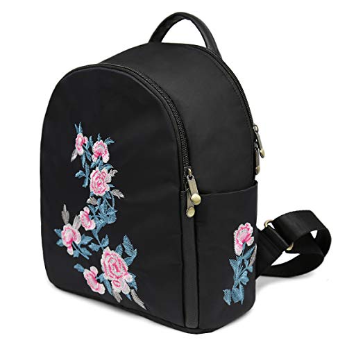 rose embroidered mini backpack