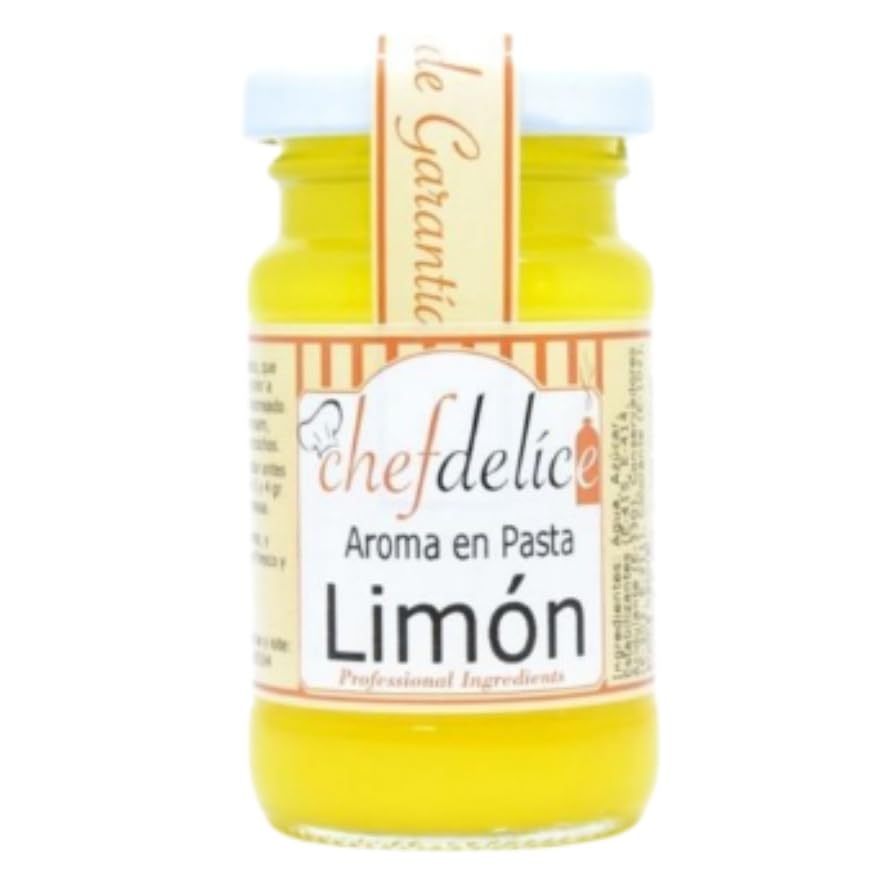 Aroma Limón en Pasta, Sin Gluten, Vegano, 50g, Saborizante Natural para Repostería
