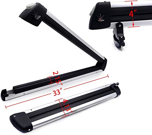 DrsportsUSA Car Rack Carrier Ski Car Rack, Snowboard Car Rack, Ski Roof Carrier Fit Most of The Flat Round Thick Crossbars - Thumbnail 3