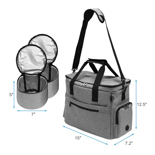 Bolsa de viaje para perro MYDAYS, maleta de equipaje para mascotas gris 8