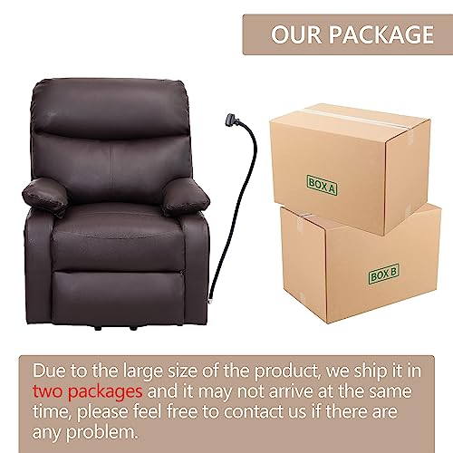 Gnmlp2020 Power Lift Recliners For Elderly, Small Electric Lift Chairs With Phone Holder And Pocket, Waterproof Recliner Chair With Remote Control, Easy To Operate (Brown) #TOP4