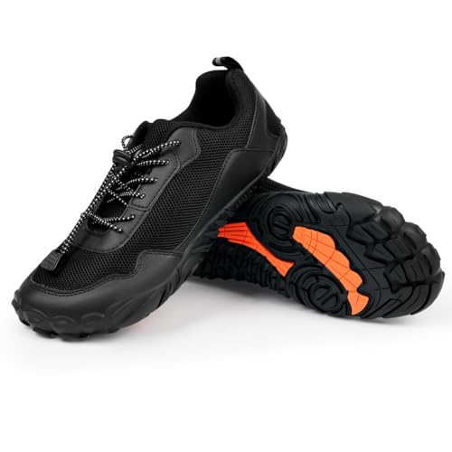 【Suola in gomma】 Le scarpe da trail running adottano una suola in gomma di alta qualità, antiscivolo, flessibile e resistente. Può proteggere i piedi di uomini e donne da graffi e forature quando si calpestano rocce e pietre. Fornisce anche protezione solare per i piedi sulle spiagge calde. Garantisci un'esperienza di utilizzo sicura e confortevole.