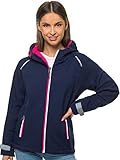 skihose damen kurzgröße blau Damen Softshelljacke mit Kapuze und zwei Seitentaschen mit Reißverschluss