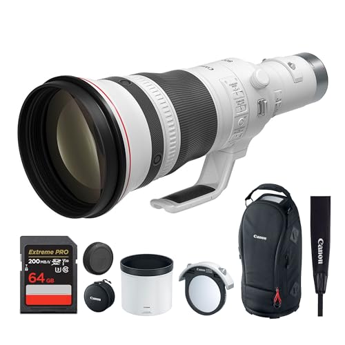 Canon RF 800mm f/5.6 L is USM Lens – Super-Telephoto Prime with Image Stabilization for Wildlife, Birding & Outdoor Photography (5055C002) + 64GB Memory Card