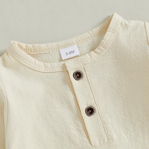 Fall Outfit Infant Baby Boy Gentleman Long Sleeve Linen Romper Shirt Suspender Pants Overall 2Pcs Suit Clothes Set4