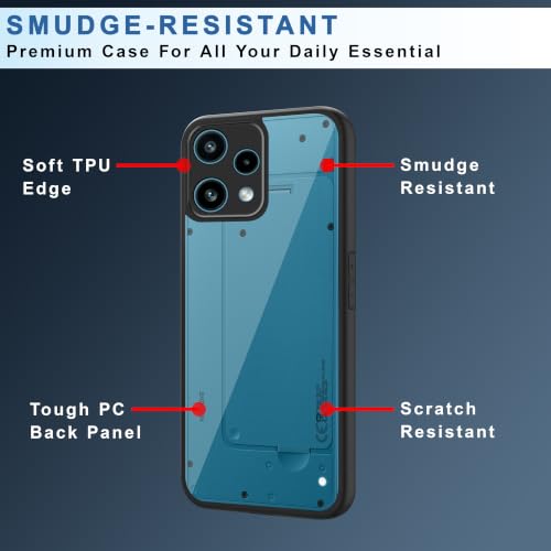 Image of CEDO Backcover for Nothing Phone 3a Lite (5G) | Camera Protection Bump Shockproof Edge | Ultra Hybrid Transparent Acrylic Clear TPU+PC Hard Backcase Cover (Black)