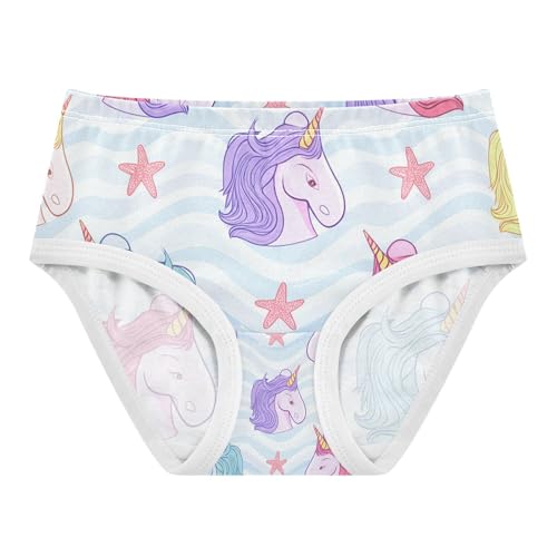 Colorful Unicorns Flowing Manes Toddler Girls's Underwear 2T 202c1257