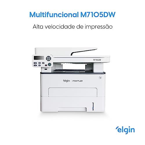 Impressora Multifuncional Laser M7105DW Elgin Pantum Monocromática 33PPM Wi-Fi 100V - 110V