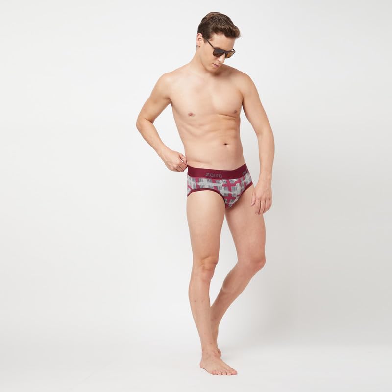 Image of Zoiro Men's Brief | Soft Band | Soft No-Marks Elastic | Breathable Innerwear | Pack of 1 | Color May Vary