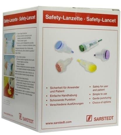Safety Lanzette 28 G Mini Blau Einst.Tiefe 1,6 mm