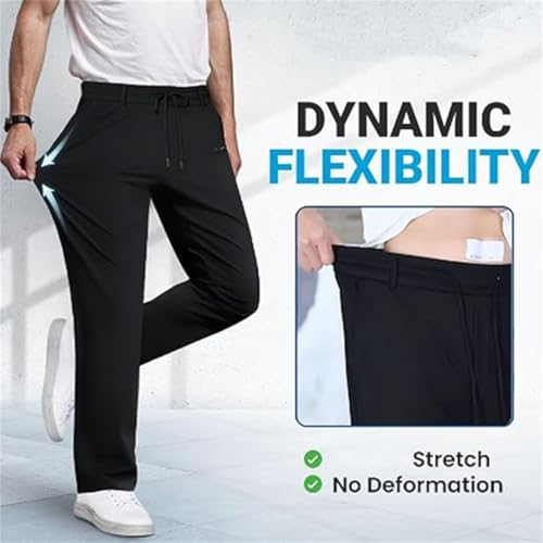 AeroStrides - Pull On Waffle Stretch Casual Pants, Amvora Mens Pants, Lacyaura Ultra Stretch Quick Drying Pant2