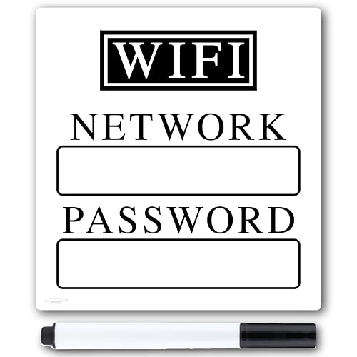 Señal magnética de contraseña WiFi blanca y negra para hogar